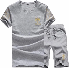 PASOK Men's Casual Tracksuit Full Zip Running Jogging Athletic Sports Jacket and Pants Set