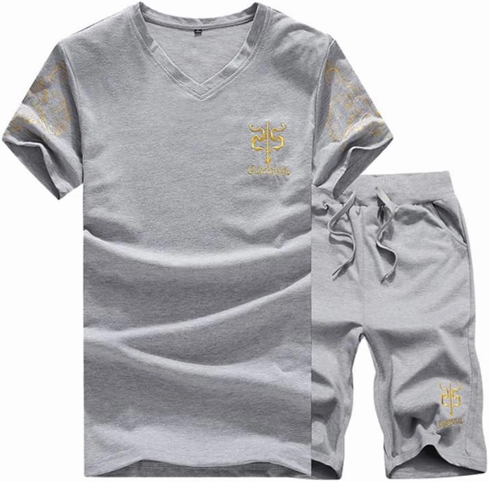 PASOK Men's Casual Tracksuit Full Zip Running Jogging Athletic Sports Jacket and Pants Set
