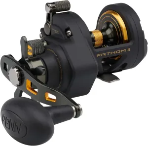 PENN Fathom II Star Drag Conventional Fishing Reel, Black Gold, 25N
