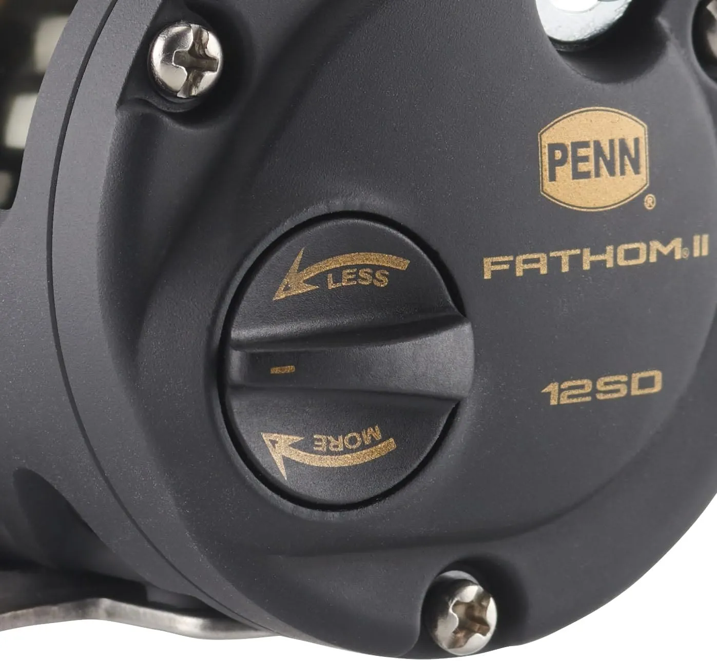 PENN Fathom II Star Drag Conventional Fishing Reel, Black Gold, 25N