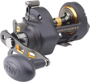 PENN Fathom II Star Drag Conventional Fishing Reel, Black Gold, 25N