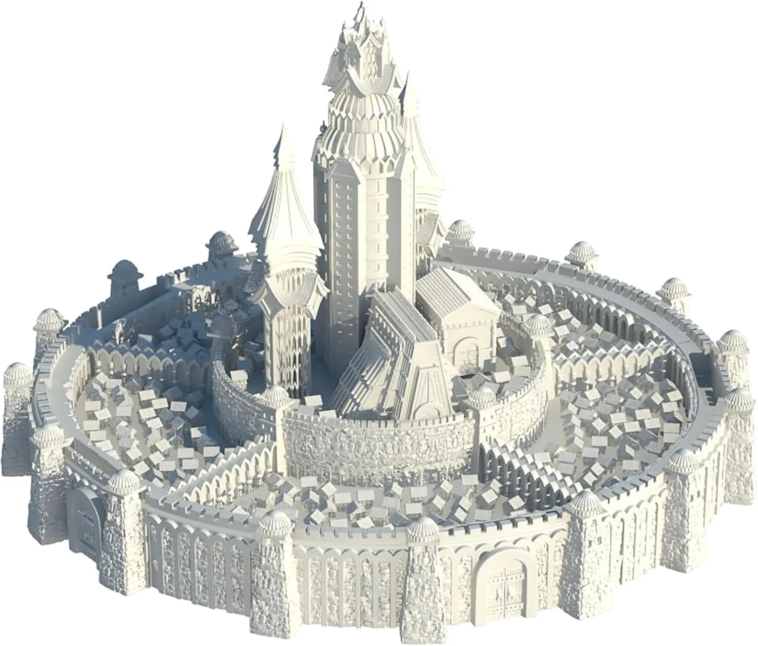 Pest: Capital City Miniature Pack - Premium Component Upgrade, Unpainted Miniature Buildings & Bases, Strategy Board Game Accessory