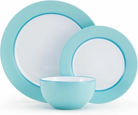 Pfaltzgraff Grayson Teal 12 Piece Dinnerware Set, Service for 4