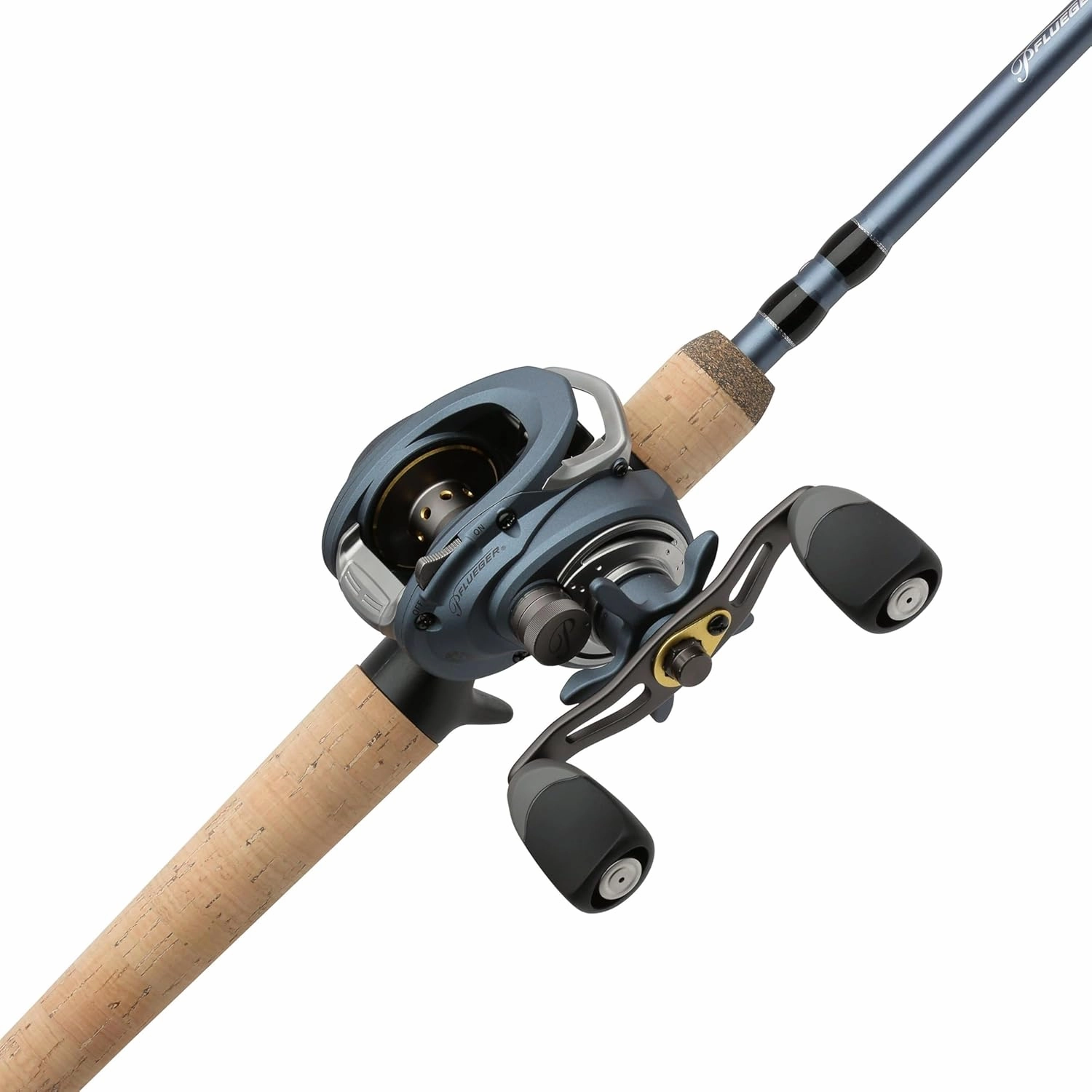 Pflueger President Low Profile Baitcast Reel and Fishing Rod Combo