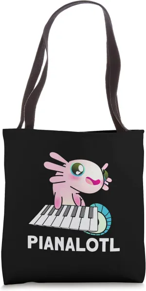 Pianalotl Piano Axolotl Tote Bag