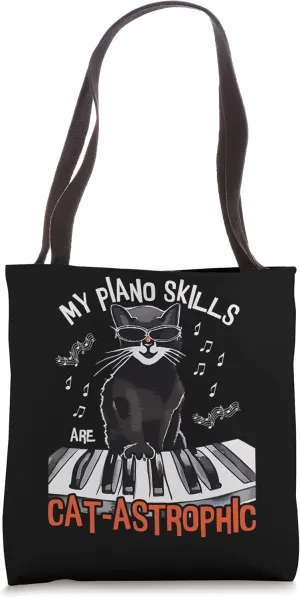 Piano Cat Catastrophic Pianist Tote Bag