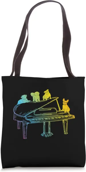 Piano Dogs Piano Lover Piano Player - Dog Lover Pianist Tote Bag