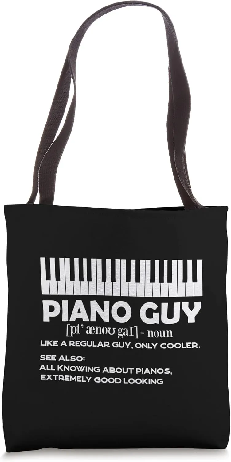 Piano Guy Grand Piano Pianist Piano Player Keyboard Tote Bag