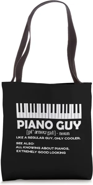 Piano Guy Grand Piano Pianist Piano Player Keyboard Tote Bag