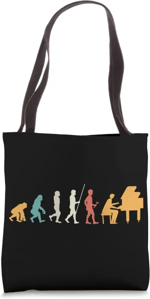 Piano Pianist Evolution Funny Piano Player Pianist Piano Tote Bag