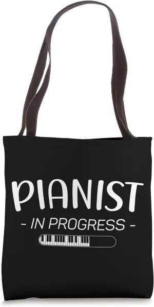 Piano Teacher Pianist Future Heart Keyboard Vintage Pianist Tote Bag