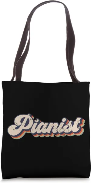 Piano Teacher Pianist Retro Vintage Pianist Tote Bag