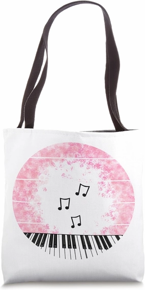 Piano Cherry Blossom Pianist Music Teacher Musician Japanese Tote Bag