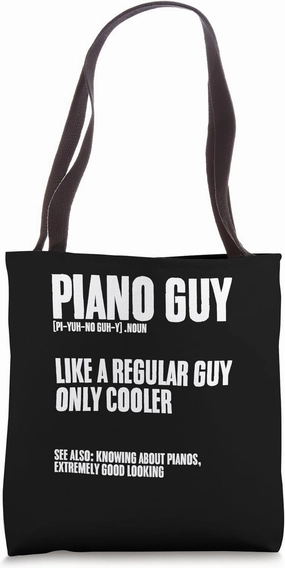 Piano Guy Definition Keyboard Instrument Piano Pianist Tote Bag