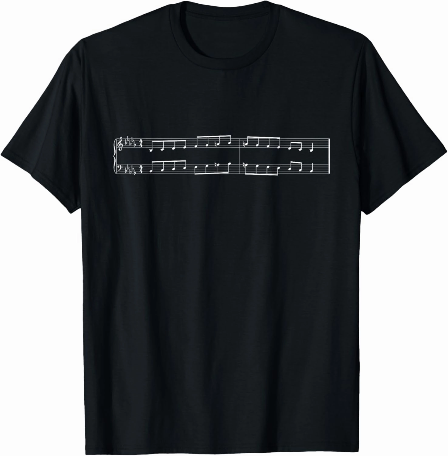 Piano Notes Bb Minor Musical Scale Keyboard Chart Band T-Shirt
