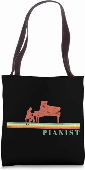 Piano Teacher Pianist Retro Vintage Pianist Tote Bag