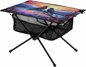 Portable Camping Table Birds in The Sunrise Outdoor Foldable Camp Tables for Outside, Camping, Hiking, Tailgating