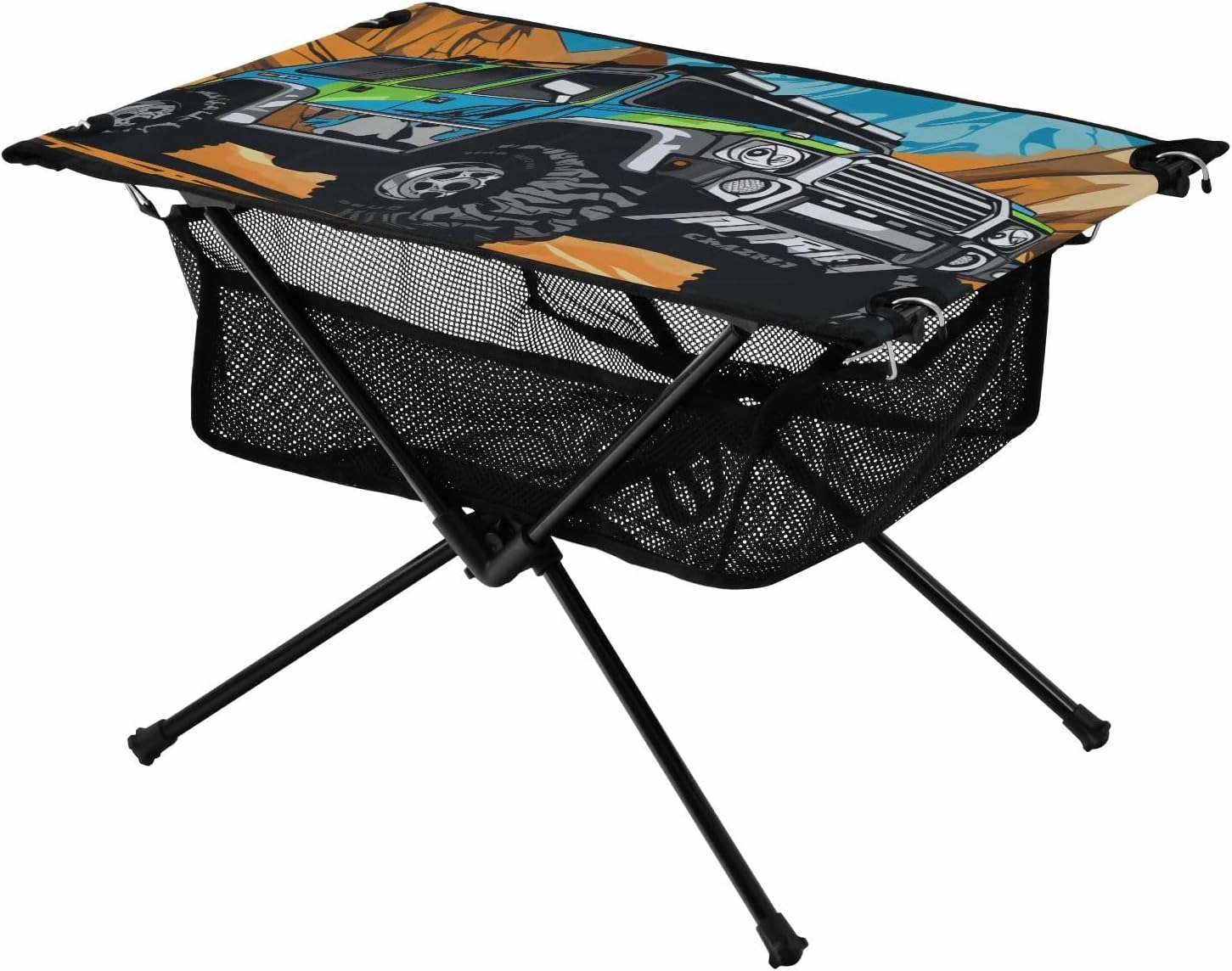 Portable Camping Table Cartoon Car Outdoor Foldable Camp Tables for Outside, Camping, Hiking, Tailgating