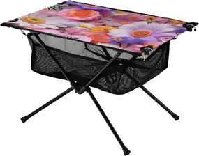 Portable Camping Table Colorful Daisies and Butterflies Outdoor Foldable Camp Tables for Outside, Camping, Hiking, Tailgating
