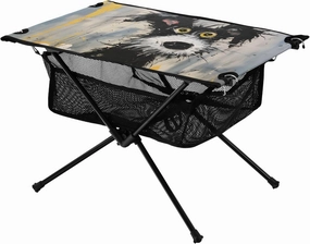 Portable Camping Table Graffiti Black Dog Outdoor Foldable Camp Tables for Outside, Camping, Hiking, Tailgating