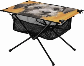 Portable Camping Table Graffiti Dog on The Wall Outdoor Foldable Camp Tables for Outside, Camping, Hiking, Tailgating