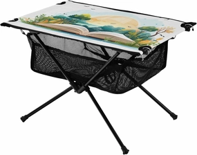 Portable Camping Table Magical Books with Sunset Landscape Outdoor Foldable Camp Tables for Outside, Camping, Hiking, Tailgating