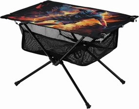 Portable Camping Table Man Running Outdoor Foldable Camp Tables for Outside, Camping, Hiking, Tailgating