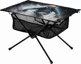 Portable Camping Table Man Skiing Outdoor Foldable Camp Tables for Outside, Camping, Hiking, Tailgating