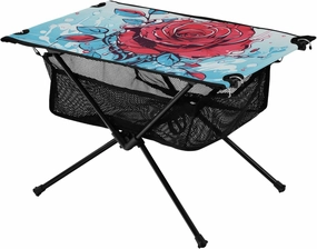 Portable Camping Table Valentine Rose Outdoor Foldable Camp Tables for Outside, Camping, Hiking, Tailgating