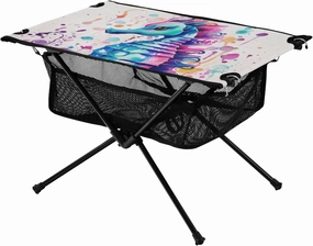 Portable Camping Table Watercolor Hippocampus Japonicus Outdoor Foldable Camp Tables for Outside, Camping, Hiking, Tailgating