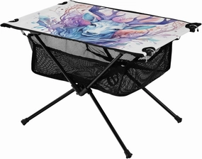 Portable Camping Table Watercolor Pretty Deer Outdoor Foldable Camp Tables for Outside, Camping, Hiking, Tailgating