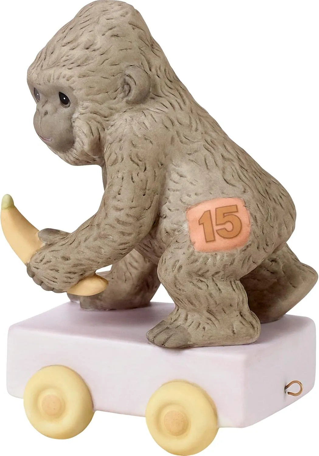 Precious Moments Birthday Train Gorilla, Age 15, It's Your Birthday Go Bananas, Birthday Gift for 15 Year Old Boys and Girls, Bisque Porcelain Figurine, 142035
