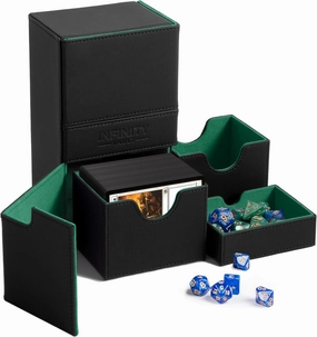 Premium Commander Deck Box – MTG Deck Box for 200  Double Sleeved Cards – Dual Sideloading Case with Dice Tray – TCG, Lorcana, Magic the Gathering Organizer