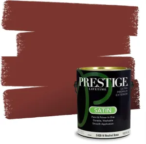 PRESTIGE Paints Exterior Paint and Primer In One, 1-Gallon, Satin, Comparable Match of Sherwin Williams* Fireweed*