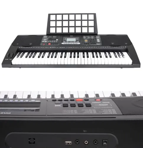 Pyle, Digital Musical Karaoke Portable Electronic Piano Includes Water-Resistant Case Bag Stool &amp; Keyboard Stand (61 Keys), Stadard (PKBRD6151PB)