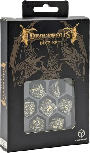 Q-Workshop Dracopolis Dice Set The Scandinavian Blackfang - Dice Accessory for Tabletop Board Card Games - for 1  Players and Ages 14 