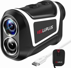 Range Finder Golf with Slope, 30,000 Uses on a Single Charge, 0.28S Fast Flag Lock, USB-C Rechargeable, Magnet Mount Laser Rangefinder, Golf Ranger Finder LCD Clarity View VEELUPLUS