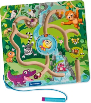 Ravensburger Play   34018 Wooden Magnetic Maze in The Jungle – Baby Toy from 18 Months – French Version