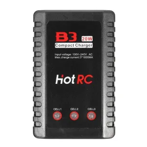 Rc B3 20W Compact Balance Charger for 2S 3S 7.4V 11.1V Battery Helicopter Airplane Multirotor FPV Racing Drone