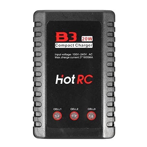 Rc B3 20W Compact Balance Charger for 2S 3S 7.4V 11.1V LiPo Battery Helicopter Airplane Multirotor FPV Racing Drone