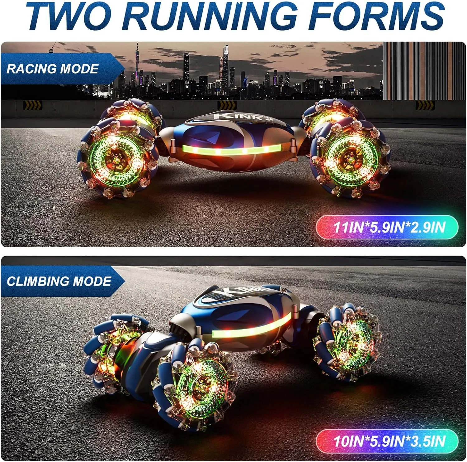 RC Stunt Cars Remote Control Car Double-Sided Driving 360° Flips Rotating Car Toy All Terrain Off-Road car,4WD Gesture Sensing Rc Cars for Teen Boys for Kids for Boys Girls Age 6-12