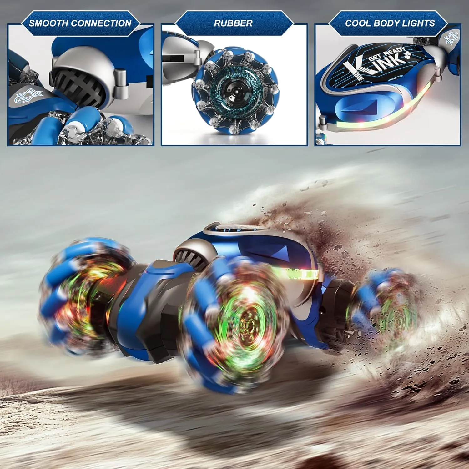RC Stunt Cars Remote Control Car Double-Sided Driving 360° Flips Rotating Car Toy All Terrain Off-Road car,4WD Gesture Sensing Rc Cars for Teen Boys for Kids for Boys Girls Age 6-12