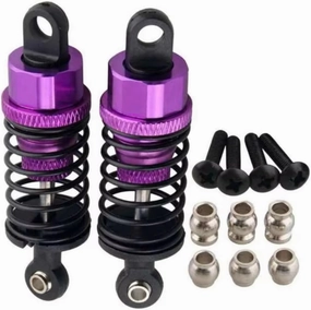 Rc Car Shock Absorber For Tamiya For HPI 1:10 5 Color RC Shock Absorber 52mm 2P Drift For Racing Car Tracked Vehicle Parts Accessories Upgrade Replacement Use(Purple)