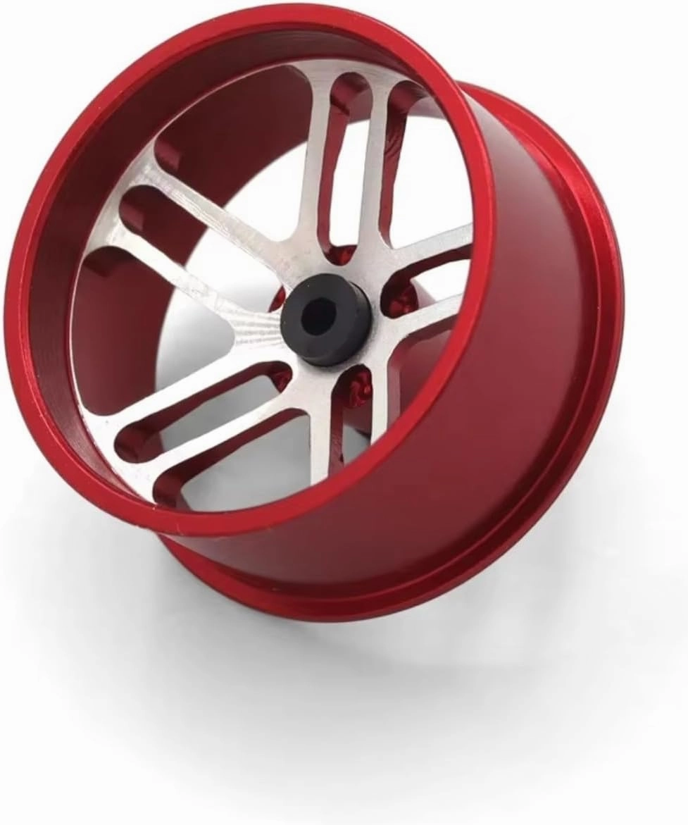 RC Car Upgrade Part for Tamiya for MINI 4WD 4 Pcs Color Wheel Aluminum Medium Diameter Lightweight Wheel Hub Homemade Parts Accessories(Red)
