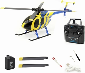 RC ERA C184 MD500 100 Size RC Helicopter 4CH, 6-Axis Gyroscope RTF With Optical Sensor & Upgraded Transmitter - Remote Control Electric Helicopter Outdoor For Adults & Beginners