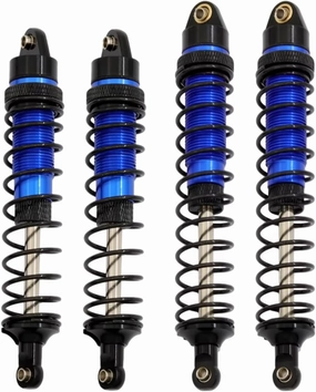 Rc Shock Absorber For Arrma For Granite For Typhon Big For Rock 1/10 4pcs Metal Front And Rear Shock Absorber Damper RC Car Upgrade Parts(Blue)