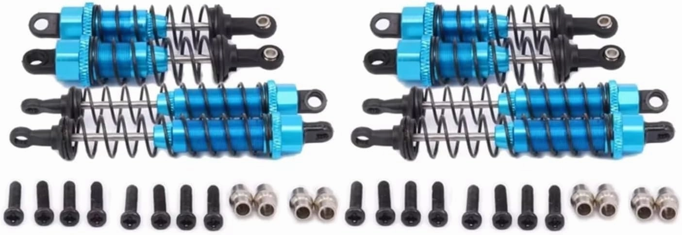Rc Shock Absorber For Wltoys 12428 12423 1/12 8pcs Metal Oil Filled Front&Rear Shock Absorber Blue RC Car Crawler Parts And Accessories Upgrade Replacement