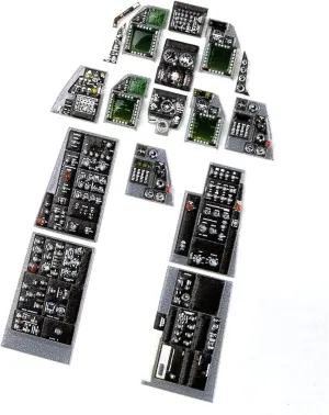 Red Fox Studio RFSQS-32120 1/32 General Dynamics F-16C Block 40 Viper Painted 3D Instrument Board (for Academy) Plastic Model Parts