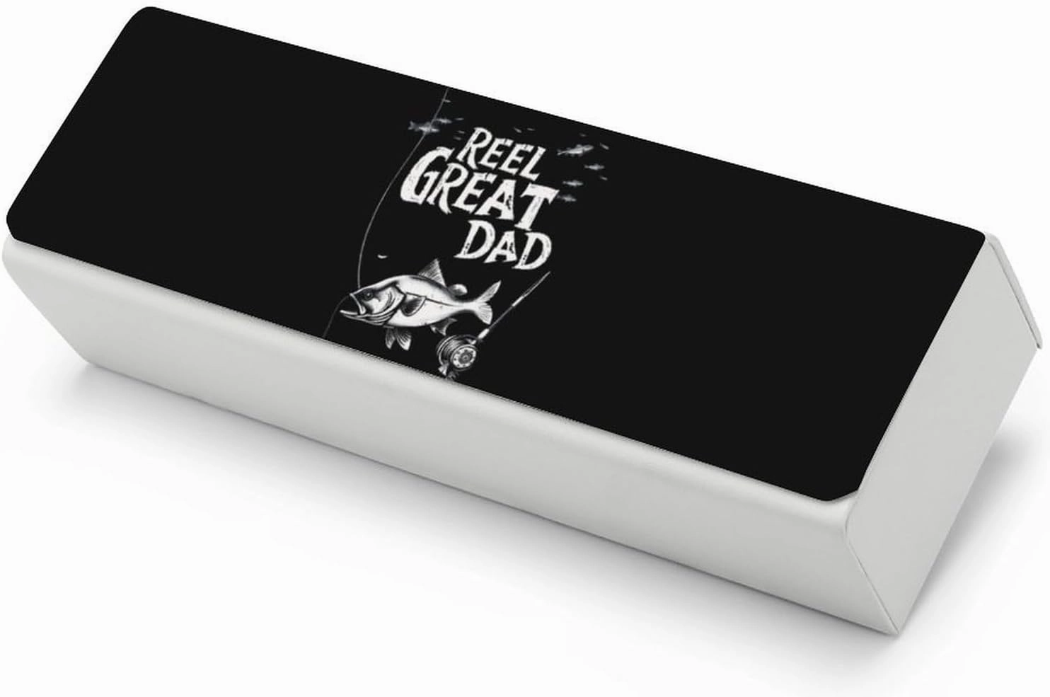 Reel Cool Dad Papa Grandpa Fishing Funny Glass Case Hard Shell Eyeglasses Cases Glasses Holder Protector Box