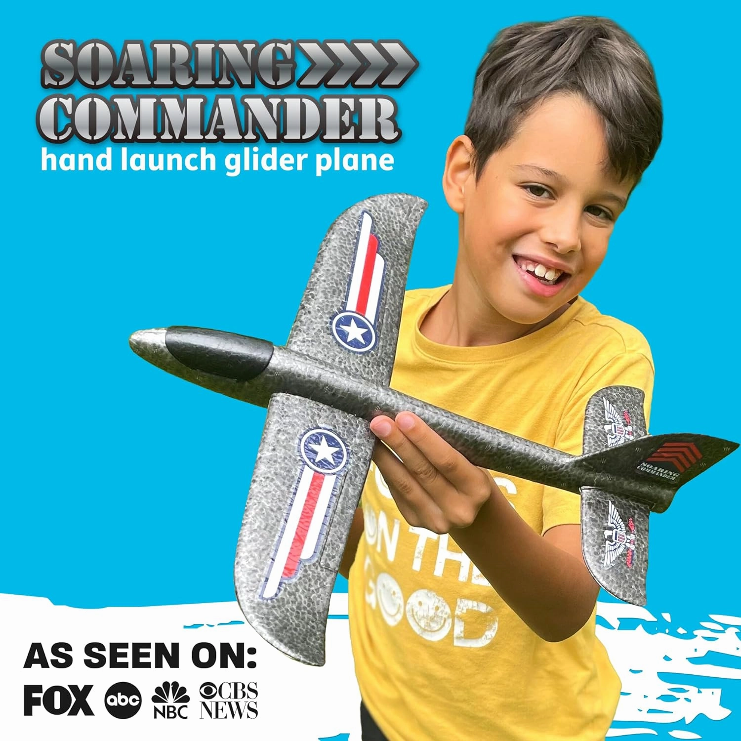 Refresh Sports Airplane Toy for Kids: 3 Pack Foam Airplanes - Safe & Easy to Throw Glider Plane Toys - Gifts for Boys & Girls & Birthday Gift Ideas - Outdoor Games Kids Ages 4 5 6 7 8 9 10 & Up